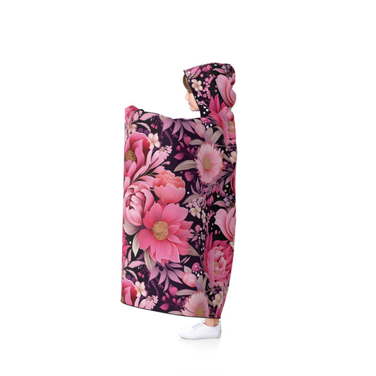 Blush Petals Snuggle Hooded Blanket