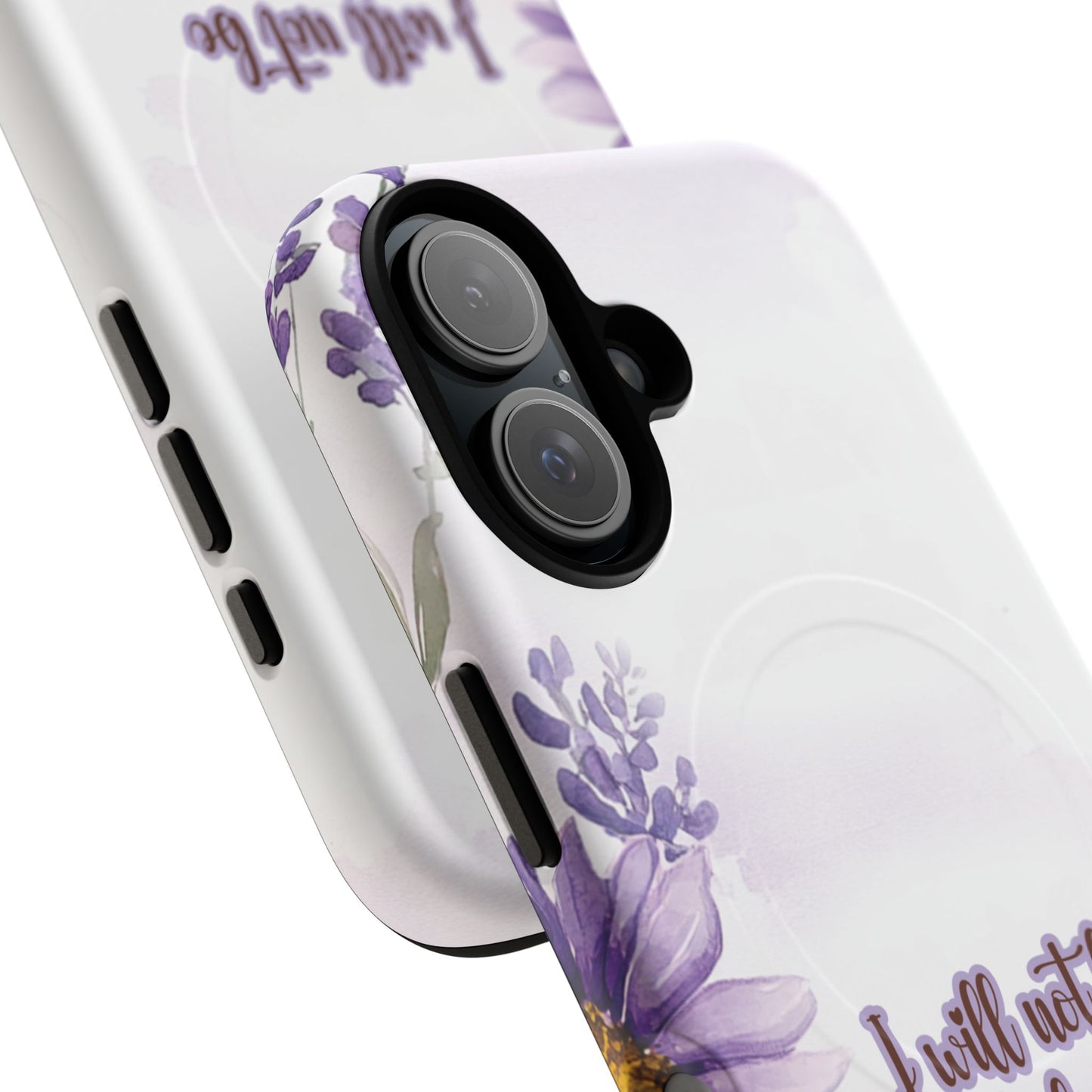 Floral Inspirational Tough iPhone Magnetic Case, Psalm 16:8 Gift, Faith Gift, MagSafe® iPhone® Tough Case, iPhone 14, iPhone 15, iPhone 16, Pro, Pro Max, Plus