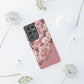 Personalized Cherry Blossom Tough Phone Case — Pink Floral Protective Case for Samsung & Google