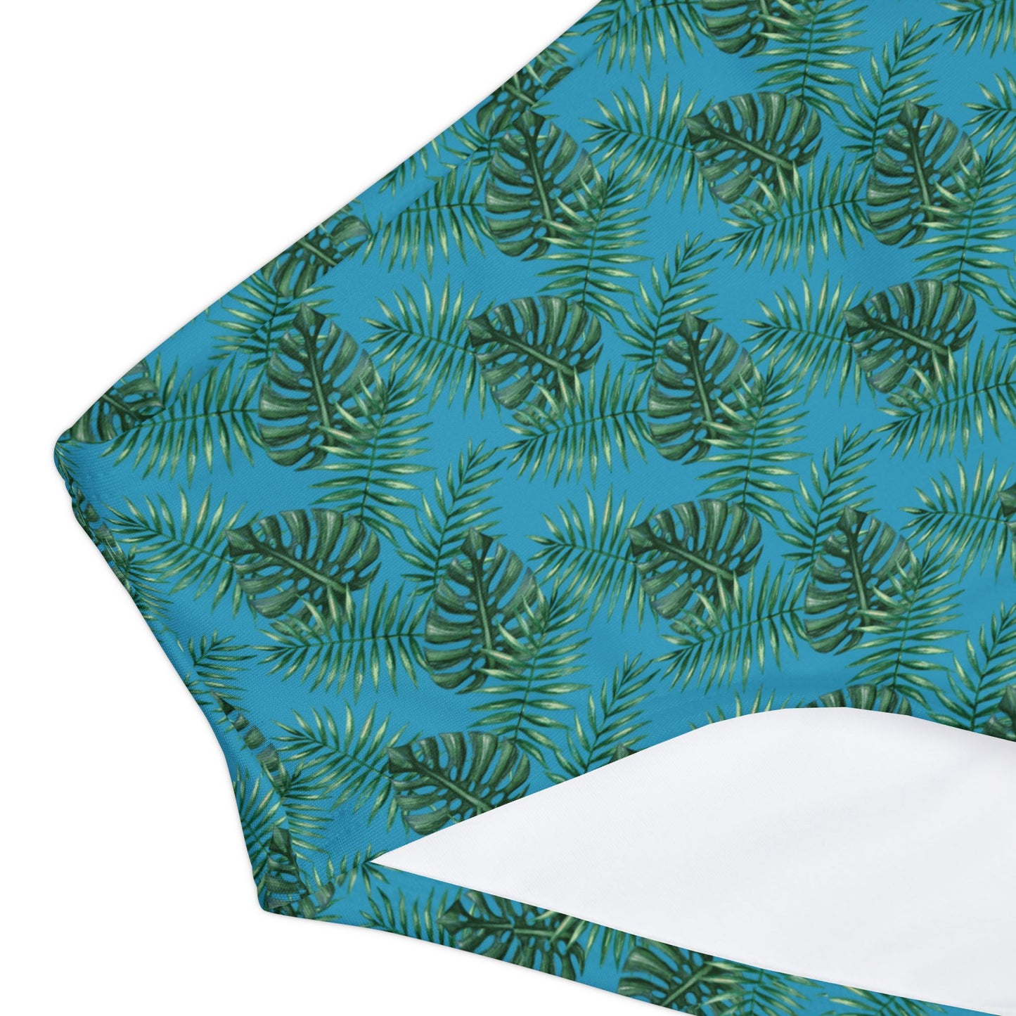 Turquoise Tropical Bliss Girls Two Piece Swimsuit (AOP)-(PY)