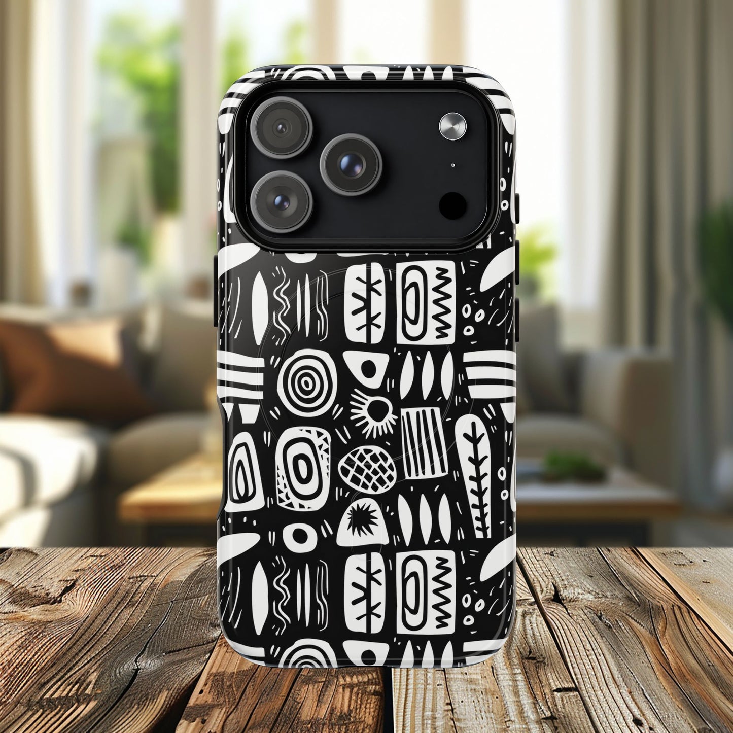 Modern Abstract Geometric Tough Magnetic Phone Case, Durable Phone Accessory, Gift for Him or Her, Artistic Design, Modern Decor
