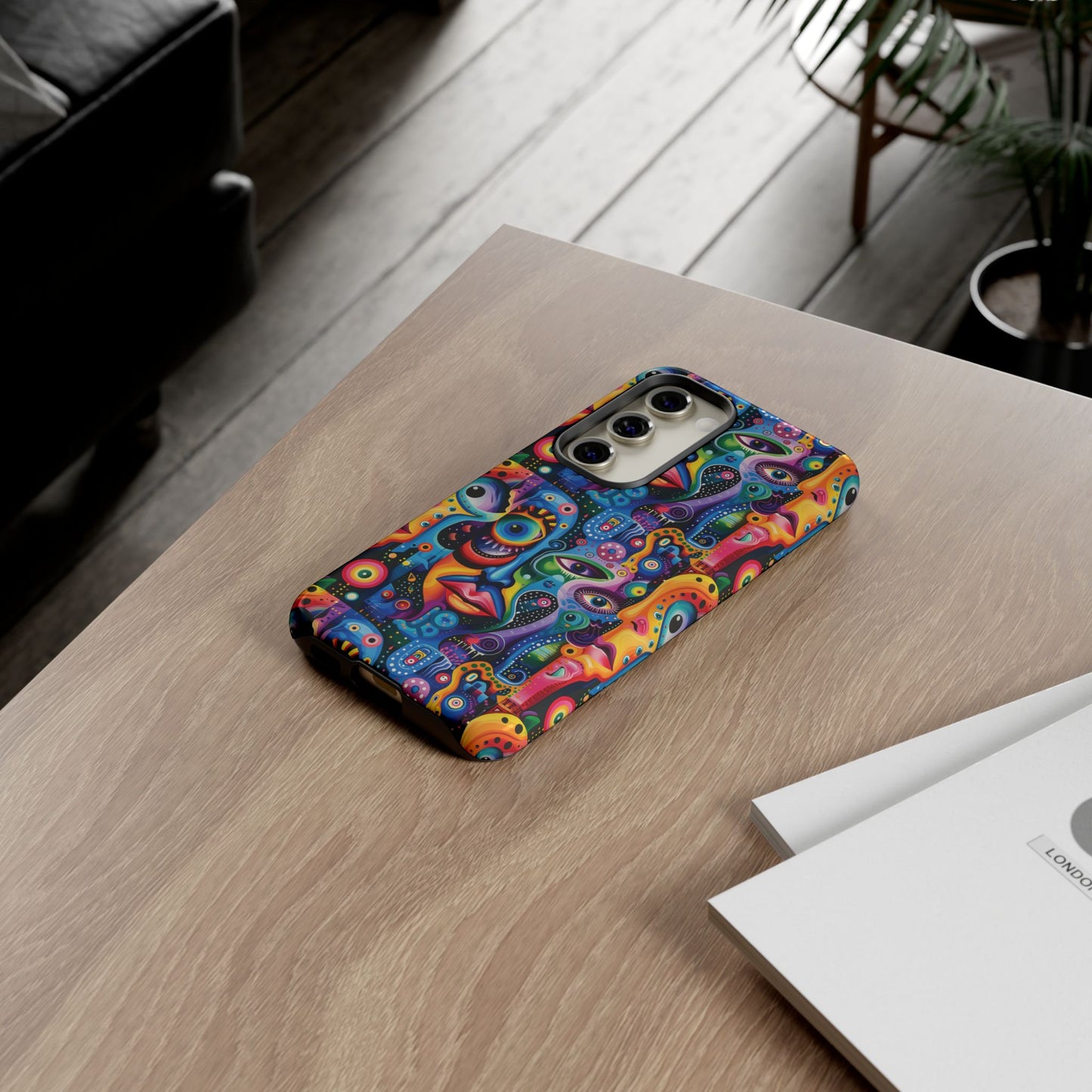 Psychedelic Visions Vibrant Samsung, iPhone and Google Pixel Phone Cases - Colorful Artistic Design
