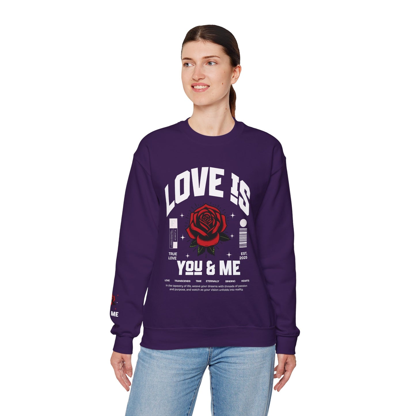 You and Me Unisex Heavy Gildan Blend™ Crewneck Sweatshirt.