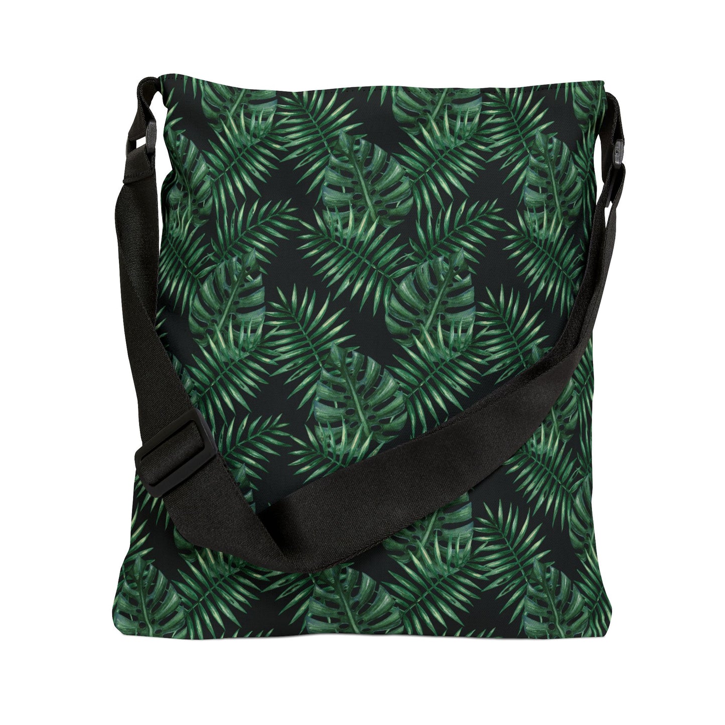 Black Tropical Bliss Adjustable Tote Bag (AOP)