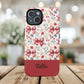 Personalized Rosette Coquette Floral Phone Case - Tough MagSafe® Magnetic Cases, Protective Cover, Stylish Tech Accessory, Gifts for Her