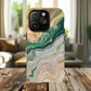 Magnetic iPhone Cases with Green Marble Design, Tough Magnetic Cases, iPhone Accessories, Gift for Her, Trendy iPhone Cover