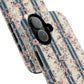 Victorian Rose Stripe iPhone Case, Tough Magnetic Cases for Stylish Protection, Flower Pattern iPhone Cover, Trendy Gift Idea for Her