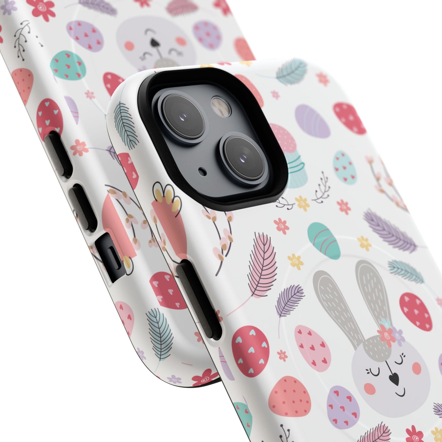 Cute Easter Bunny iPhone Case, Tough Magnetic Phone Cover, Spring Gift, Durable iPhone Accessory, Adorable Easter Decor