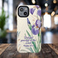 Delight yourself in the Lord Psalm 37:4, Inspirational Gift, iPhone Magnetic Case Scripture, Floral Bible Verse, MagSafe® iPhone® Tough Case, iPhone 14, iPhone 15, iPhone 16, Pro, Pro Max, Plus.
