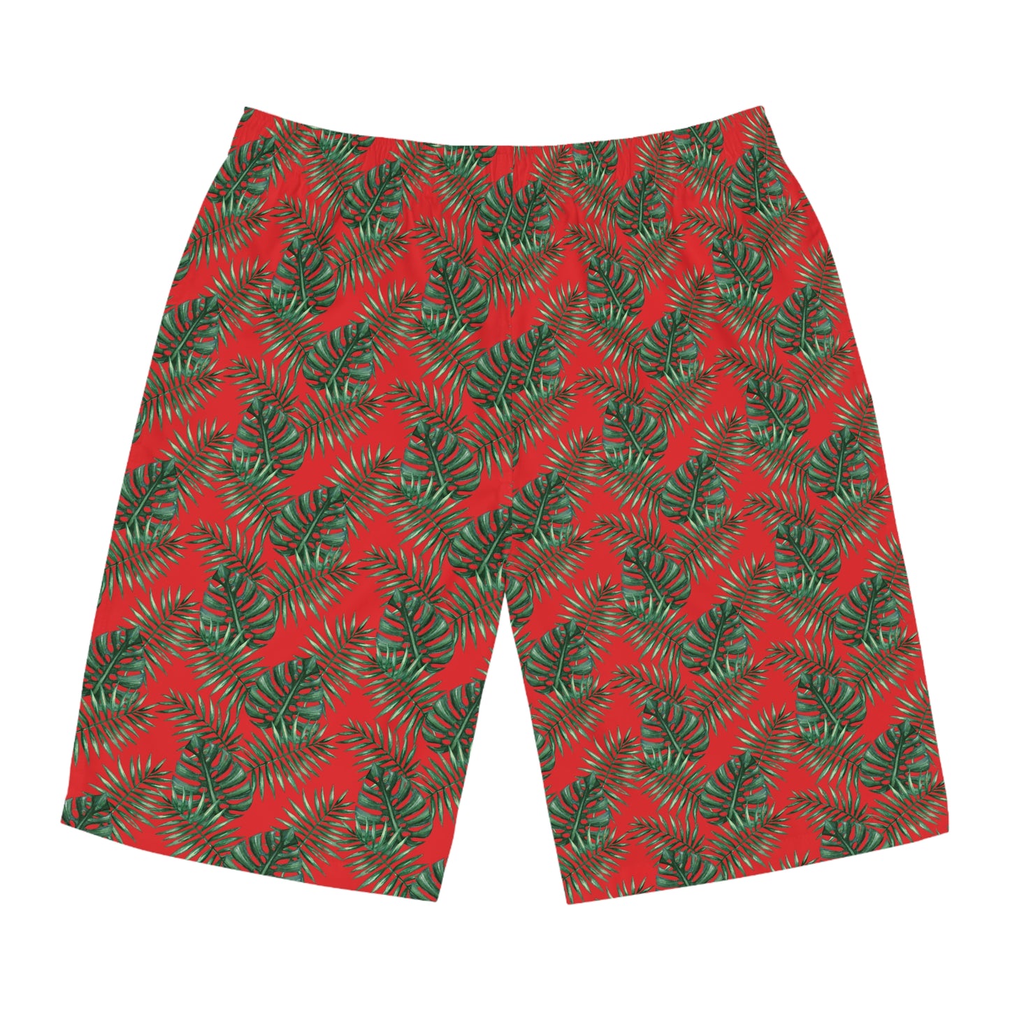 Red Tropical Bliss Men's Board Shorts (AOP)- (PY)