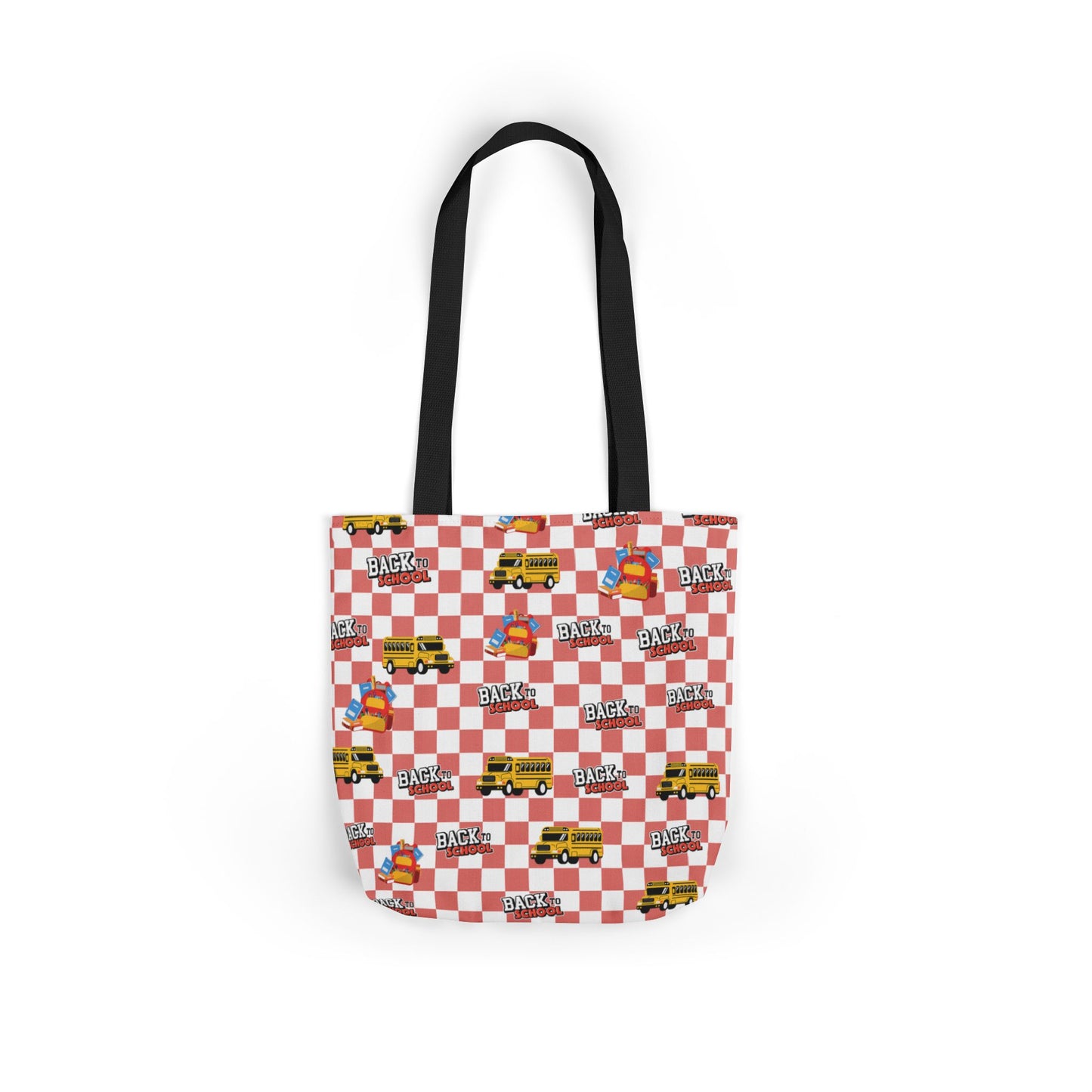 Personalized Red Schoolyard Chic Composition Book Inspired Canvas Tote Bag with Colorful Straps, Cute School Bag, Eco-Friendly Tote, Back to School Shopping Bag, Teacher Gift Idea