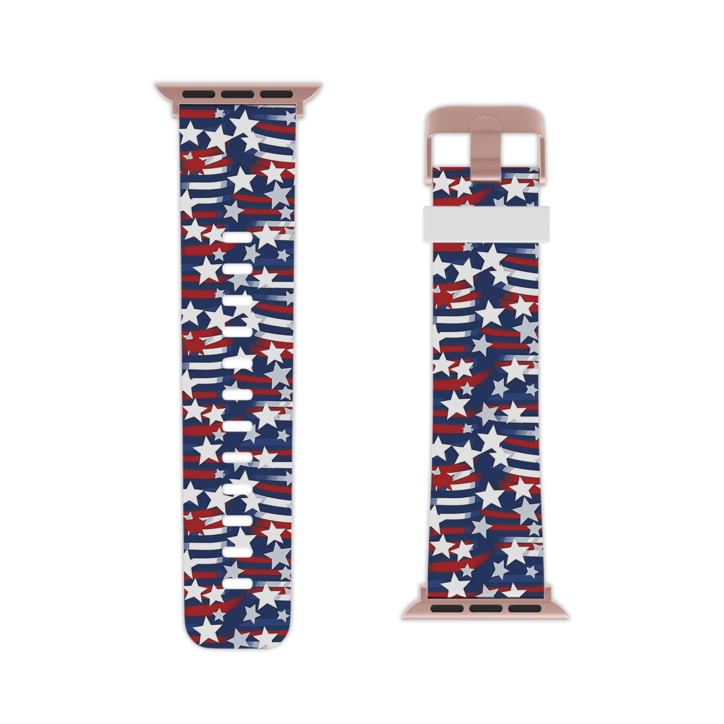 Patriotic Waves Apple Watch Band - Stars and Stripes Design