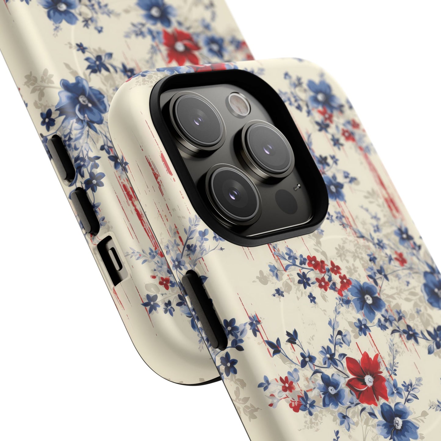 Americana Blossom Drift Tough Magnetic iPhone Case - Durable, Chic, Personalized for Floral Lovers, Gift for Her, Spring Style, iPhone Accessories