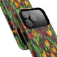 Floral Luminous Whirl Tough Magnetic iPhone Case, Stylish Protection for Everyday Life, Gift for Flower Lovers, Unique iPhone Accessory, Stained Glass iPhone Protection.