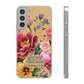Floral Scripture Phone Case — "Let Your Light Shine" (Matthew 5:16) for iPhone and Samsung Cases.