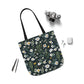 Daisy Delight Floral Canvas Tote Bag with 5-Color Straps | Eco-Friendly Shopping Bag