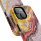 Colorful Red Marble iPhone Case, Tough Magnetic Cases, Stylish iPhone Protection, Unique Gift for iPhone Lovers, iPhone Accessories