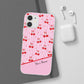 Personalized Cherry Blossom Dreams Flexi Case — Pink Retro Cherry iPhone® 7/8, 11, 12, 13, 14, 15, 16, 17, X/XS, SE, XR, Mini, Pro, Pro Max, Plus Cases.
