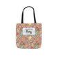 Personalized Brown Doodle Daydream Composition Book Inspired Canvas Tote Bag with Colorful Straps, Cute School Bag, Eco-Friendly Tote, Back to School Shopping Bag, Teacher Gift Idea