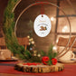 Personalized Capybara First Christmas Metal Ornament —2026 Holiday Keepsake