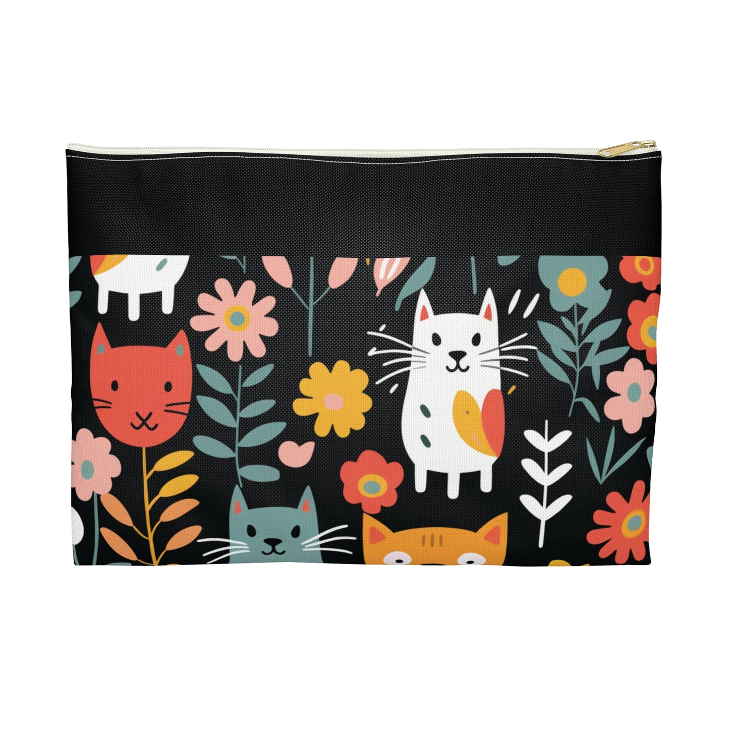 Whimsical Feline Garden Accessory Pouch