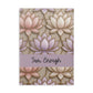 Personalized Stained Glass Lotus Blossom Hardcover Notebook — Custom Name and Affirmation Puffy Cover Journal.