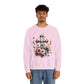 Faith and Floral Cross Unisex Heavy Gildan Blend™ Crewneck Sweatshirt.