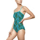 Turquoise Tropical Bliss Women's One-piece Swimsuit (AOP)