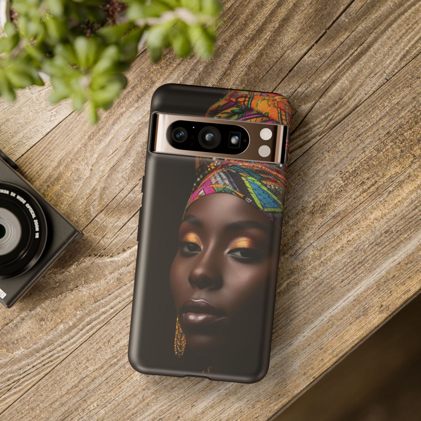Regal Reflections: African Majesty Tough Google Pixel, iPhone and Samsung Cases.