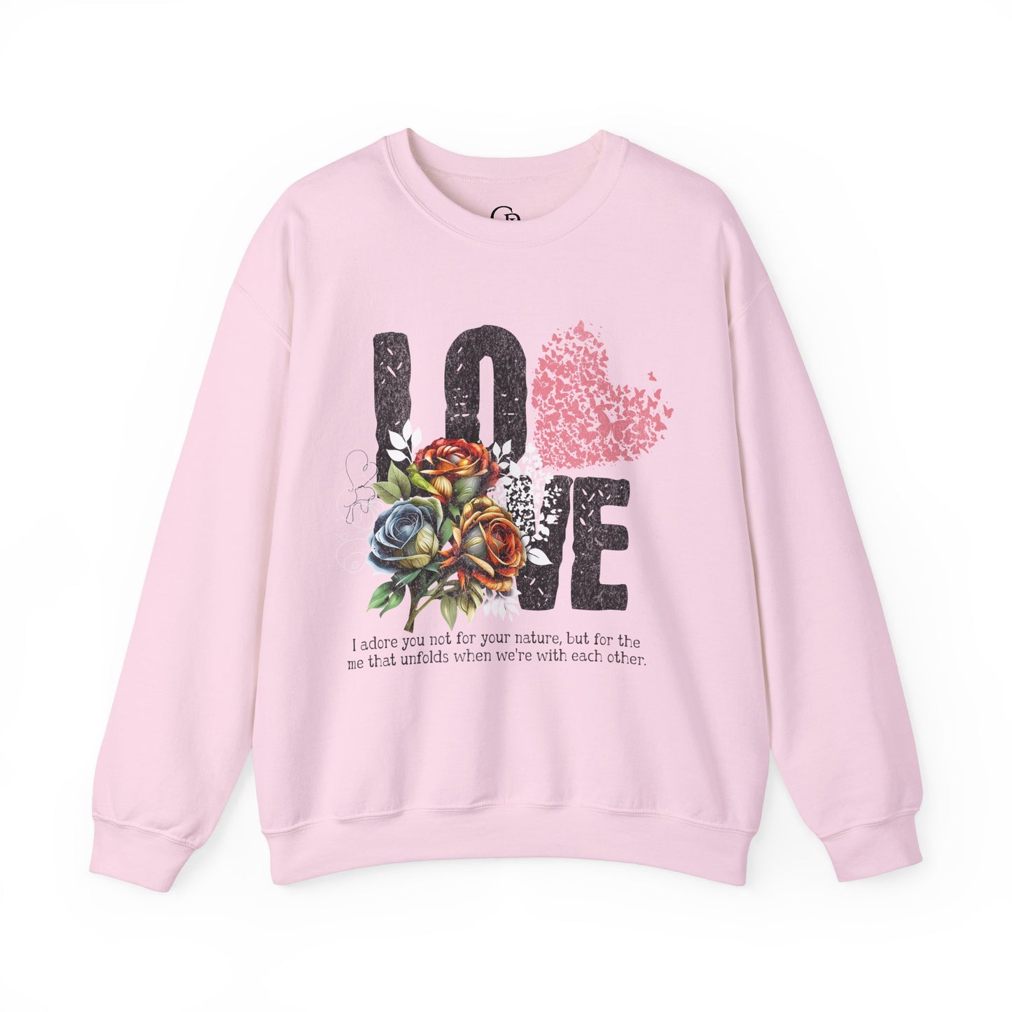 Love Always Gildan Crewneck Sweatshirt - Floral Design for Couples