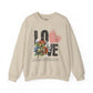 Love Always Gildan Crewneck Sweatshirt - Floral Design for Couples