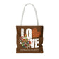 LOVE Always Brown Tote Bag.