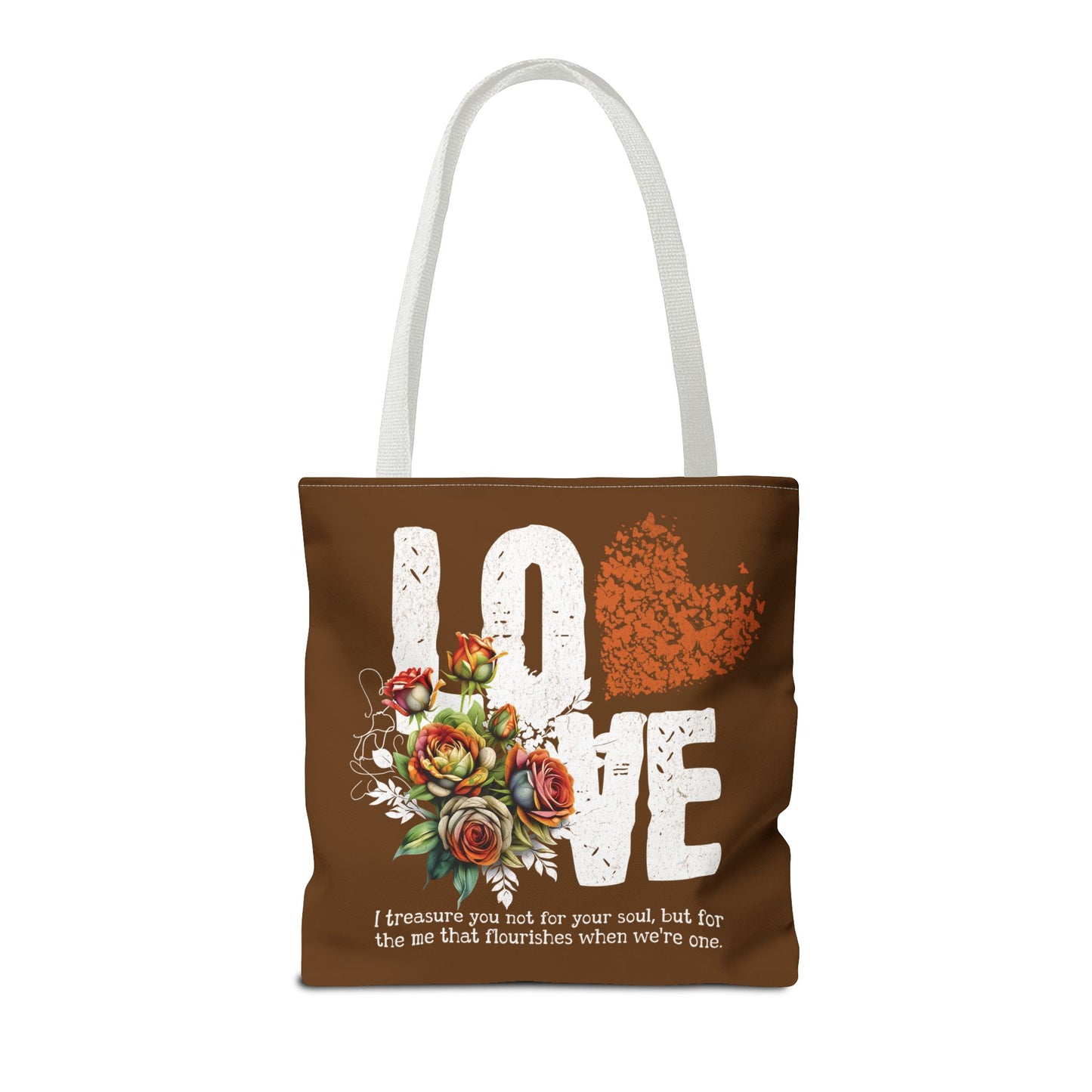 LOVE Always Brown Tote Bag.