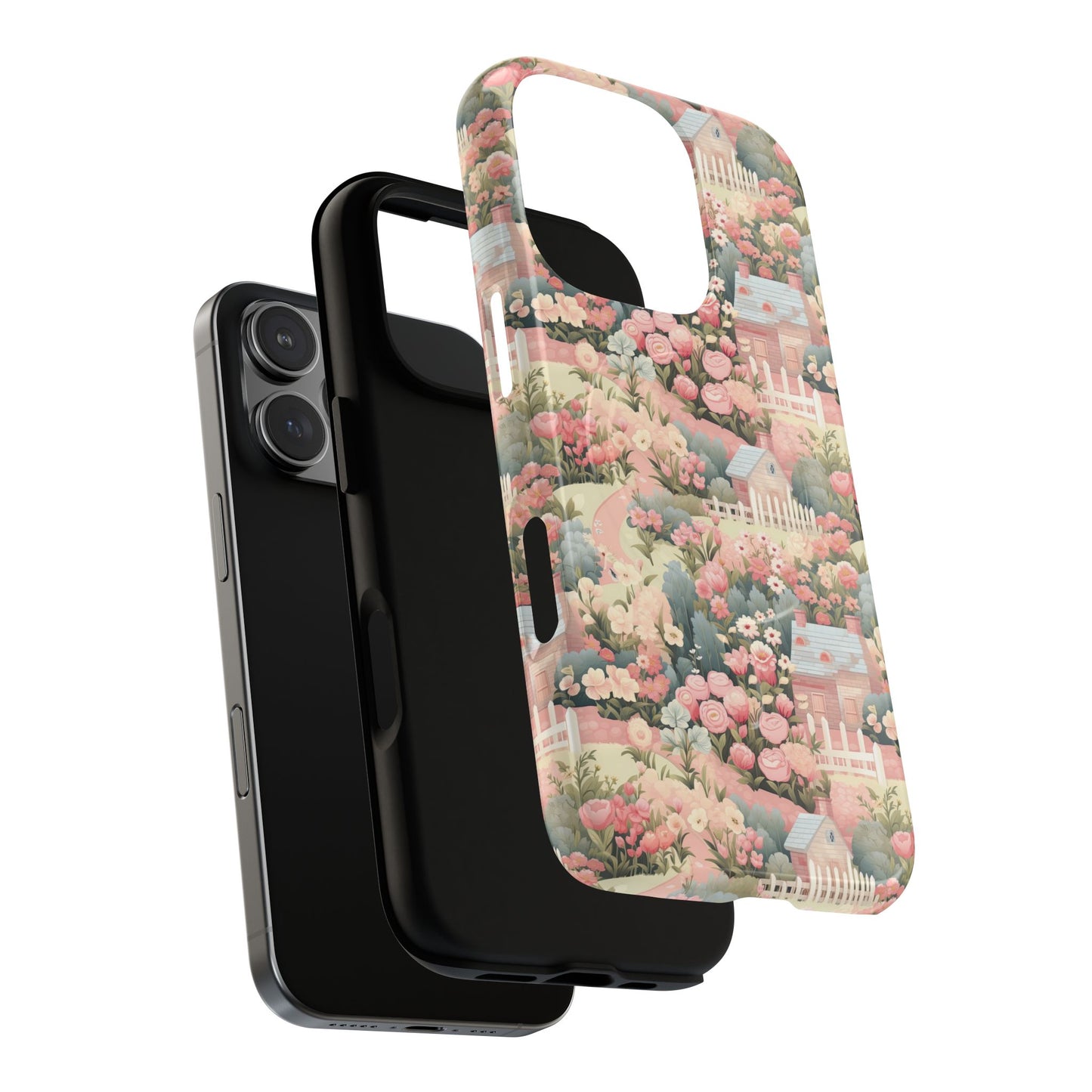 Pastel Garden Haven Tough iPhone Magnetic Case, Durable Protection, Flower Design, Gift for Her, Birthday, ,Phone Accessory, Spring Decor