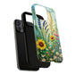 Floral Stained Harmony Glass Tough Magnetic Phone Case | Nature Inspired Design | Durable Protection | Gift for Nature Lovers | Spring Vibe