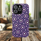 Violet Nova Bloom Stylish Tough Magnetic iPhone Case, Purple Floral iPhone Cover, Durable Cell iPhone Protector, Gift for Her, Mother's Gift