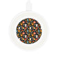 Whimsical Feline Garden Print Wireless Charging Pad - Eco-Friendly Tech Accessory