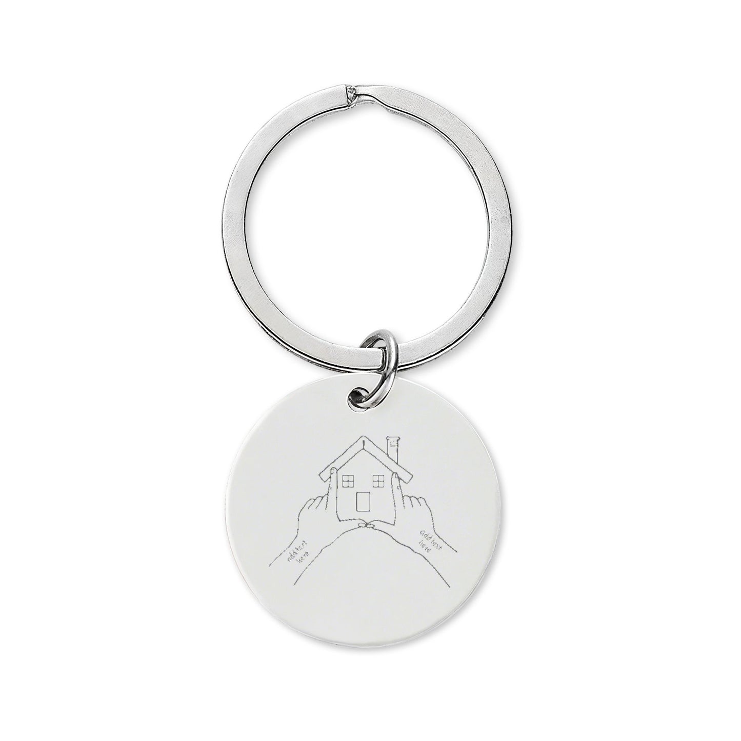 Personalized Engravable Stainless Steel Round Keychain — “You Hold The Key To My Heart”