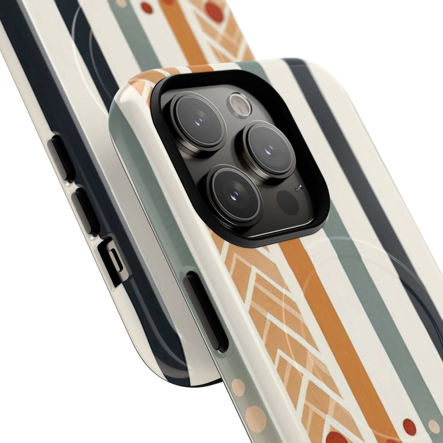 Terracotta Trails Tough Magnetic iPhone Cases for Everyday Use, Floral Patterned Stability Case, Gift for Her, Durable iPhone Accessory.