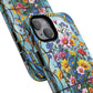 Floral Stained Glass Tough Magnetic Case, Durable Phone Cover, Gift for Nature Lovers, Unique Floral Design, Phone Accessories for All Occasions.