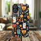 Whimsical Feline Garden iPhone and Samsung Tough Phone Cases,