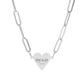 Engravable Paperclip Heart Necklace – Personalized Heart Name Pendant