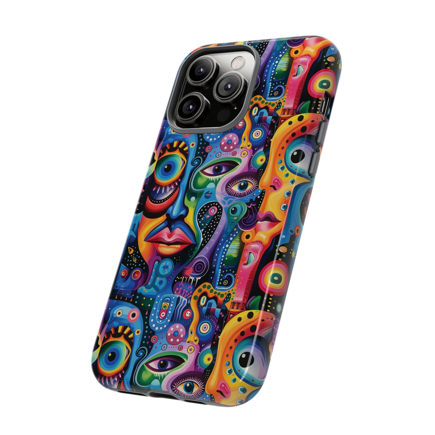 Psychedelic Visions Colorful Art iPhone Case - Tough Cases with Vibrant Abstract Design