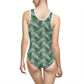 Grey Tropical Bliss Women's Classic One-Piece Swimsuit (AOP)