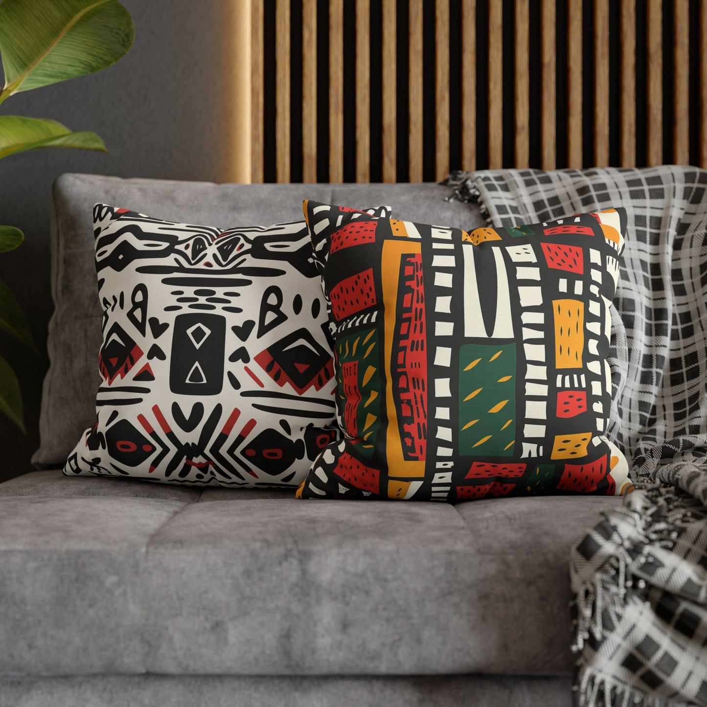 Tribal Harmony Square Poly Canvas Pillowcase