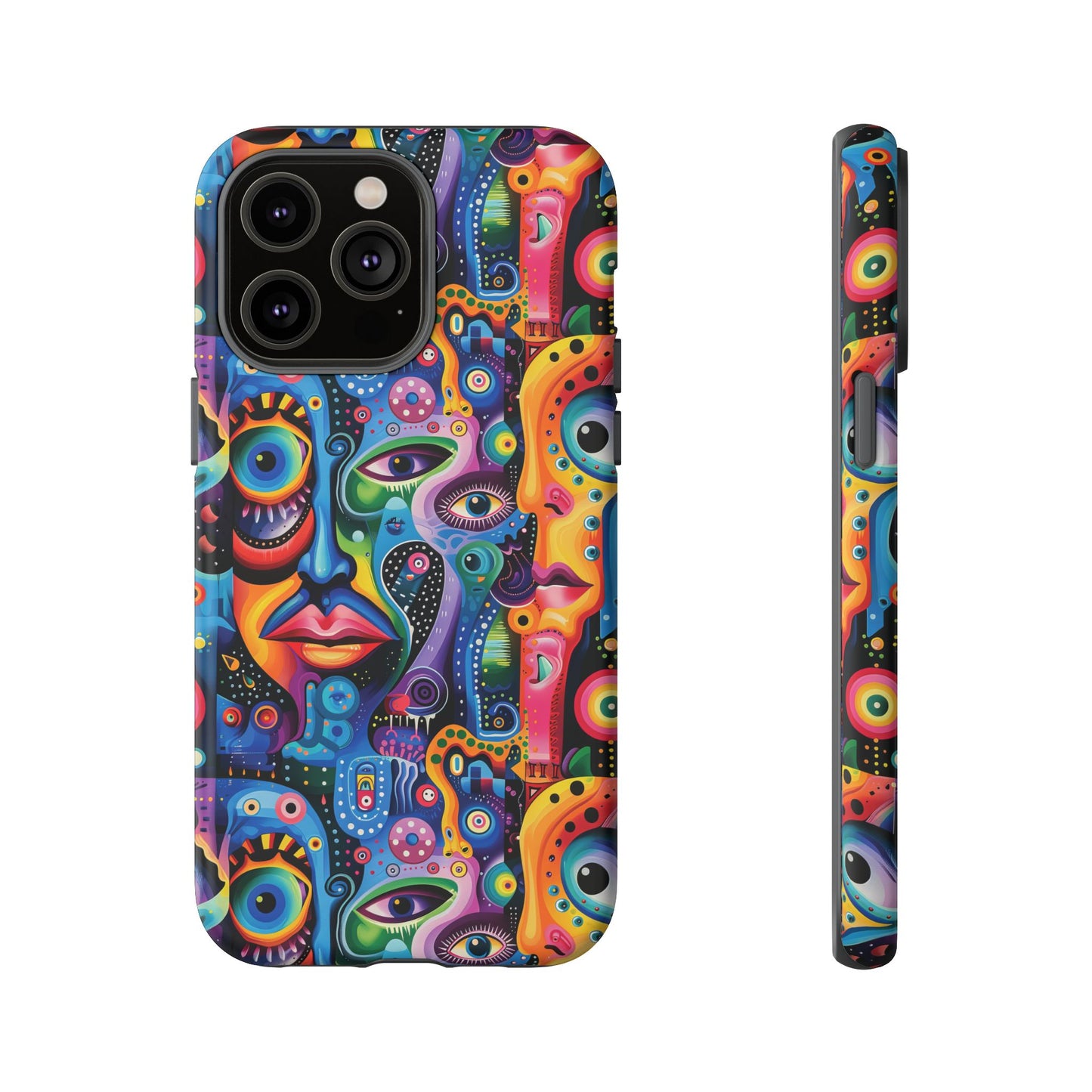 Psychedelic Visions Colorful Art iPhone Case - Tough Cases with Vibrant Abstract Design