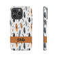 Personalized Whispering Feathers Samsung, Google Pixel and iPhone Case, Custom Name Case.