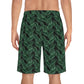 Black Tropical Bliss Men's Board Shorts (AOP)- (PY)