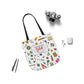 Personalized Classroom Couture Composition Book Inspired Canvas Tote Bag with Colorful Straps, Cute School Bag, Eco-Friendly Tote, Back to School Shopping Bag, Teacher Gift Idea