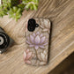 Personalized Lotus Floral Stained Glass Effect Tough Phone Case
